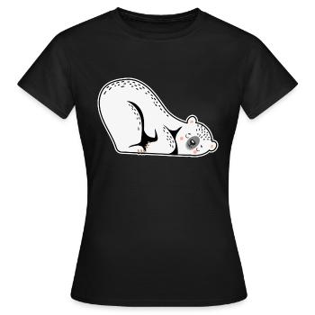 Polar Bear Winter - Frauen T-Shirt - Schwarz - Vorne - AI Model Female 172 dark (172cm)