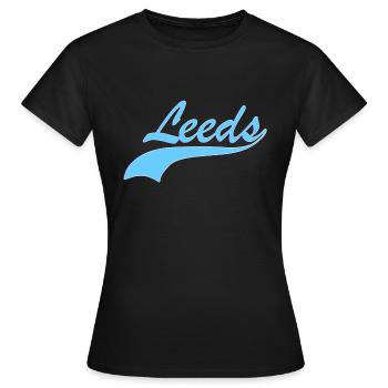 Leeds - Frauen T-Shirt - Schwarz - Vorne - AI Model Female 172 dark (172cm)