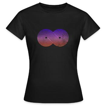 signe infini couleurs signe infini - T-shirt Femme - noir - Devant - AI Model Female 172 dark (172cm)