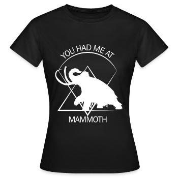 Drôle de mammouth Âge de pierre Conception de l’âge de glace Préhistorique - T-shirt Femme - noir - Devant - AI Model Female 172 dark (172cm)