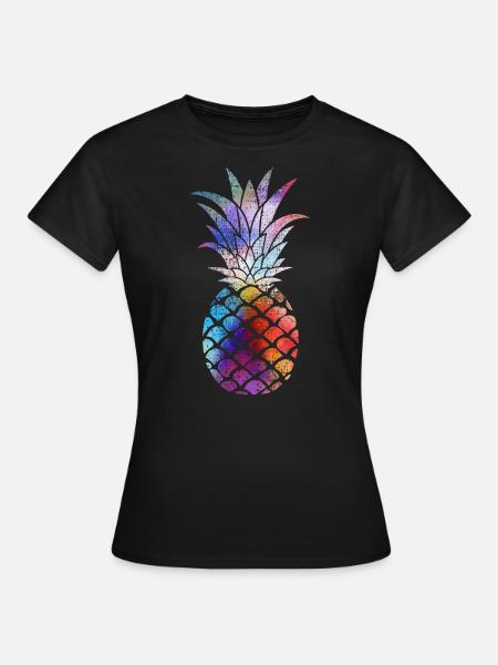 Ananas Abstrakt - Frauen T-Shirt - Schwarz