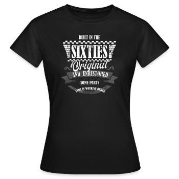 Construire dans les années 60 - 60 - anniversaire - T-shirt Femme - noir - Devant - AI Model Female 172 dark (172cm)