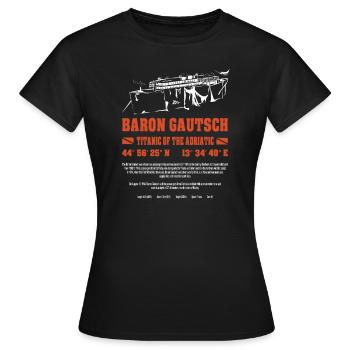 Baron Gautsch Wrack Adria Kroatien Tauchen - Frauen T-Shirt - Schwarz - Vorne - AI Model Female 172 dark (172cm)