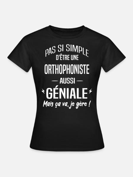 Orthophoniste - T-shirt Femme - noir
