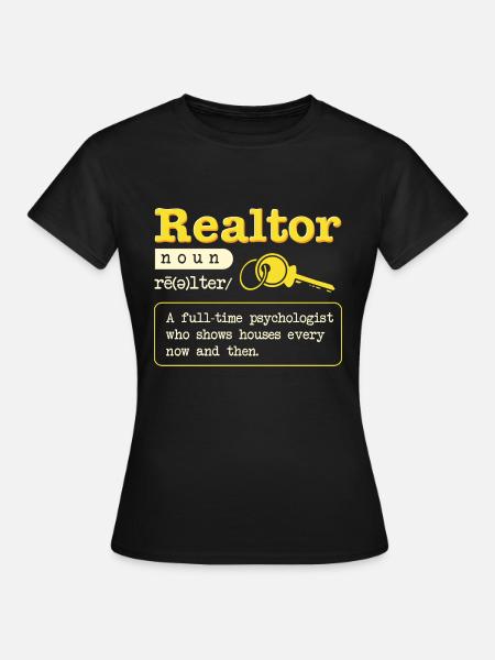 Définition de Agent immobilier - T-shirt Femme - noir