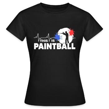 Paintball Gotcha Paintballspieler - Frauen T-Shirt - Schwarz - Vorne - AI Model Female 172 dark (172cm)