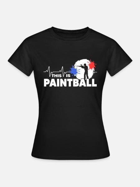 Paintball Gotcha Paintballspieler - Frauen T-Shirt - Schwarz