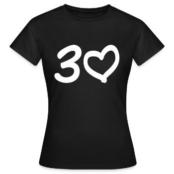 30 Jahre Geburtstag Perlenhochzeit Hochzeitstag - Frauen T-Shirt - Schwarz - Vorne - AI Model Female 172 dark (172cm)