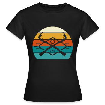 Hunter pour les chasseurs - T-shirt Femme - noir - Devant - AI Model Female 172 dark (172cm)