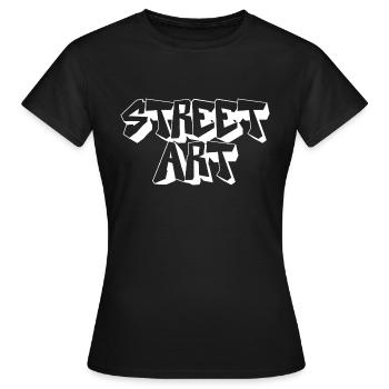 STREET ART - T-shirt Femme - noir - Devant - AI Model Female 172 dark (172cm)
