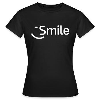 Smile - Women's T-Shirt - black - Front - AI Model Female 172 dark (172cm)