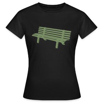 canapé canapé chaise chaise chaise table lamp lampe benc - T-shirt Femme - noir - Devant - AI Model Female 172 dark (172cm)