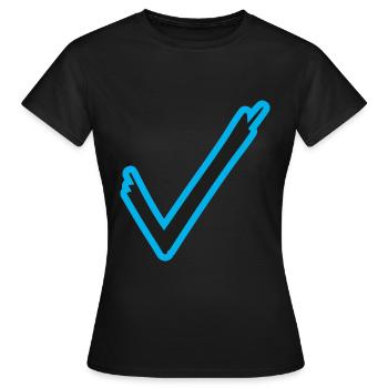 Hook check mark symbols - Women's T-Shirt - black - Front - AI Model Female 172 dark (172cm)