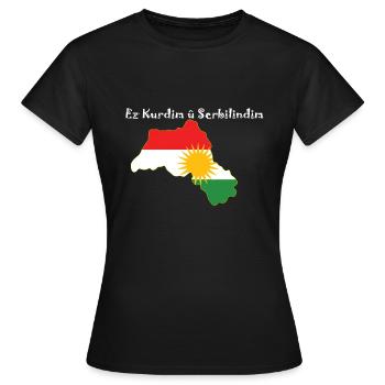 Ez Kurdim û Serbilindim - Women's T-Shirt - black - Front - AI Model Female 172 dark (172cm)