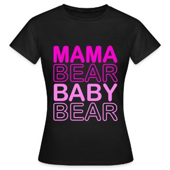 Mama Bear Baby Bear - Women's T-Shirt - black - Front - AI Model Female 172 dark (172cm)