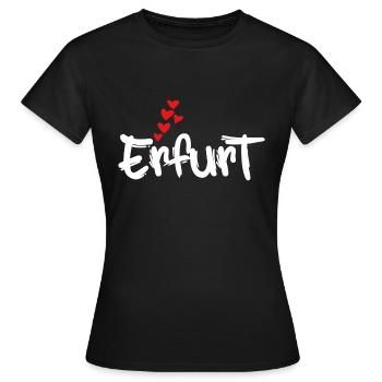 erfurt - Frauen T-Shirt - Schwarz - Vorne - AI Model Female 172 dark (172cm)