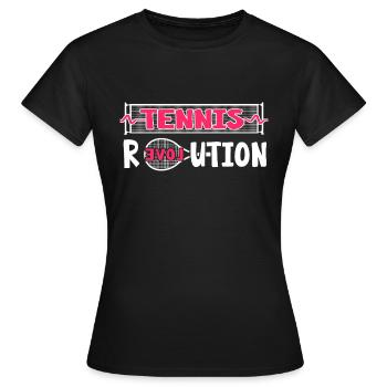 Match de tennis Balle Joueur de tennis Tennis-love - T-shirt Femme - noir - Devant - AI Model Female 172 dark (172cm)