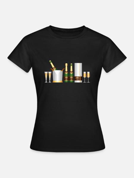 Set Sekt - Frauen T-Shirt - Schwarz