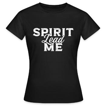 L’ me conduit chrétien - T-shirt Femme - noir - Devant - AI Model Female 172 dark (172cm)