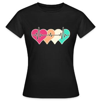 Infirmière Médecine Intensive Infirmière OP - T-shirt Femme - noir - Devant - AI Model Female 172 dark (172cm)