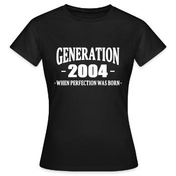 Generation 2004 - Women's T-Shirt - black - Front - AI Model Female 172 dark (172cm)