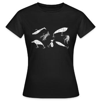 Appât de pêche Pêche prédatrice - T-shirt Femme - noir - Devant - AI Model Female 172 dark (172cm)