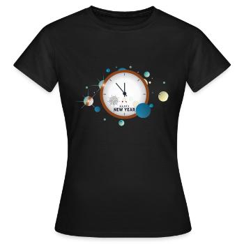 New Year - Neujahr - Frauen T-Shirt - Schwarz - Vorne - AI Model Female 172 dark (172cm)