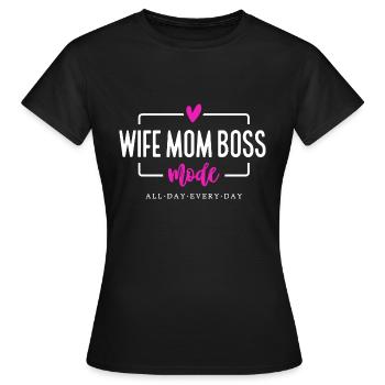 MOMLIFE Mama Design Mutterherz Mutterlieb - Frauen T-Shirt - Schwarz - Vorne - AI Model Female 172 dark (172cm)