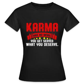 Karma - T-shirt Femme - noir - Devant - AI Model Female 172 dark (172cm)