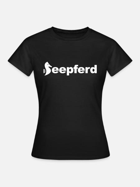 Seepferd - Frauen T-Shirt - Schwarz