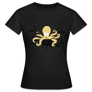 Tintenfisch (c2) - Frauen T-Shirt - Schwarz - Vorne - AI Model Female 172 dark (172cm)