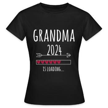 werdende Oma 2024 Schwanger Baby Geschenk - Frauen T-Shirt - Schwarz - Vorne - AI Model Female 172 dark (172cm)