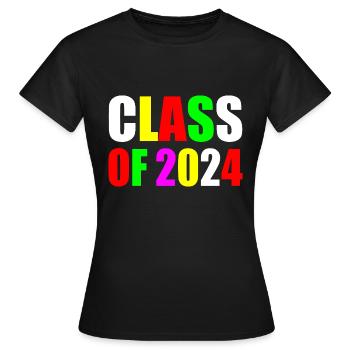 Class of 2024 - Women's T-Shirt - black - Front - AI Model Female 172 dark (172cm)