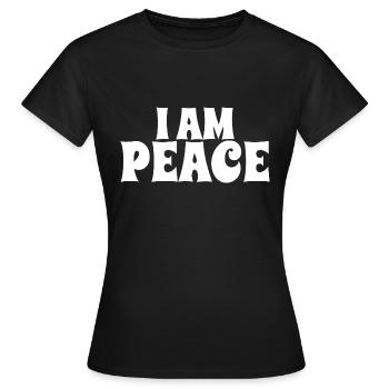 I am peace funny matching couples - Frauen T-Shirt - Schwarz - Vorne - AI Model Female 172 dark (172cm)