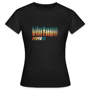30ème anniversaire t shirt millésime 1990 cadeau - T-shirt Femme - noir - Devant - AI Model Female 172 dark (172cm)