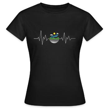 Balcon centrale solaire énergie cardiaque - T-shirt Femme - noir - Devant - AI Model Female 172 dark (172cm)