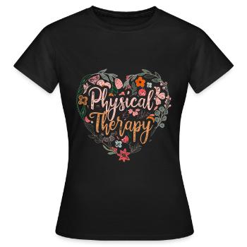 Physiothérapie physiothérapie cardiaque - T-shirt Femme - noir - Devant - AI Model Female 172 dark (172cm)