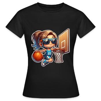 Basketball Basketball Women Basketball - Women's T-Shirt - black - Front - AI Model Female 172 dark (172cm)