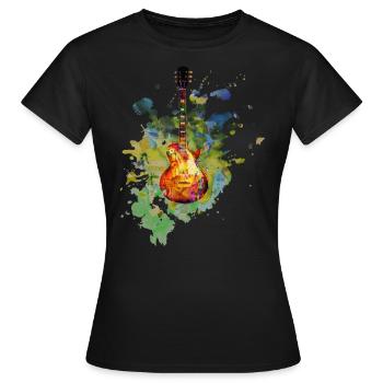 Guitar Electric Guitar Amplifier Les Paul Gift - Women's T-Shirt - black - Front - AI Model Female 172 dark (172cm)