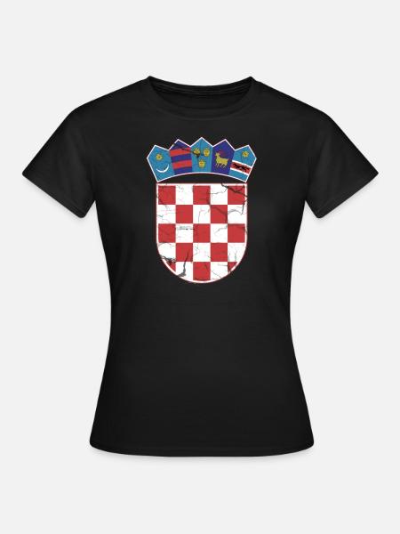 Kroatien Design Hrvatska - Frauen T-Shirt - Schwarz