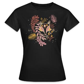 Pink fox - Women's T-Shirt - black - Front - AI Model Female 172 dark (172cm)