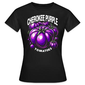 Cherokee Purple Tomaten - Frauen T-Shirt - Schwarz - Vorne - AI Model Female 172 dark (172cm)