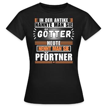 Gods in Antiquity. Today Gatekeeper - Women's T-Shirt - black - Front - AI Model Female 172 dark (172cm)