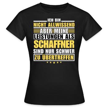 Unsurpassed performance as a conductor - Women's T-Shirt - black - Front - AI Model Female 172 dark (172cm)