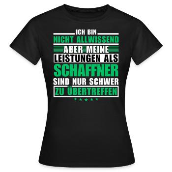 Unsurpassed performance as a conductor - Women's T-Shirt - black - Front - AI Model Female 172 dark (172cm)