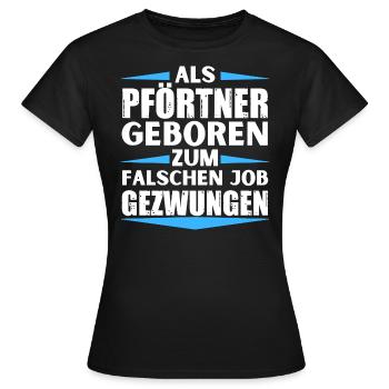 Doorman landed in the wrong job - Women's T-Shirt - black - Front - AI Model Female 172 dark (172cm)