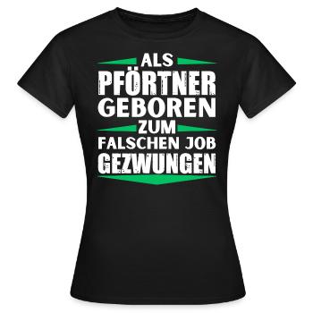 Doorman landed in the wrong job - Women's T-Shirt - black - Front - AI Model Female 172 dark (172cm)