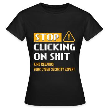 Expert en cybersécurité Expert en cybersécurité - T-shirt Femme - noir - Devant - AI Model Female 172 dark (172cm)