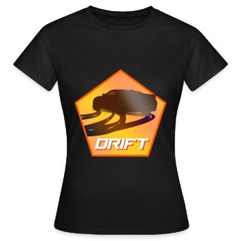 Voiture à la dérive - T-shirt Femme - noir - Devant - AI Model Female 172 dark (172cm)
