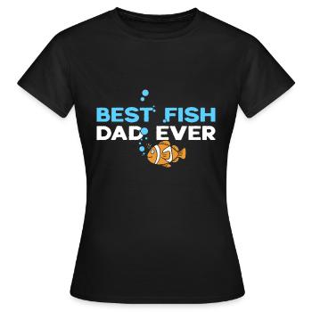 Meilleur poisson papa aquariophile fish keeper - T-shirt Femme - noir - Devant - AI Model Female 172 dark (172cm)